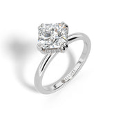 Double Prong Hidden Halo Ring by Allure